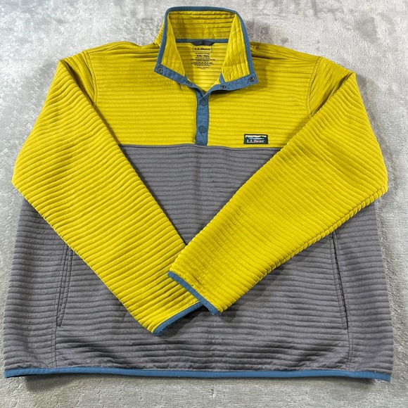 L.L.Bean Other - LL Bean Airlight Pullover Jacket Mens XXL Colorblock Ribbed Quilted Snap Outdoor
